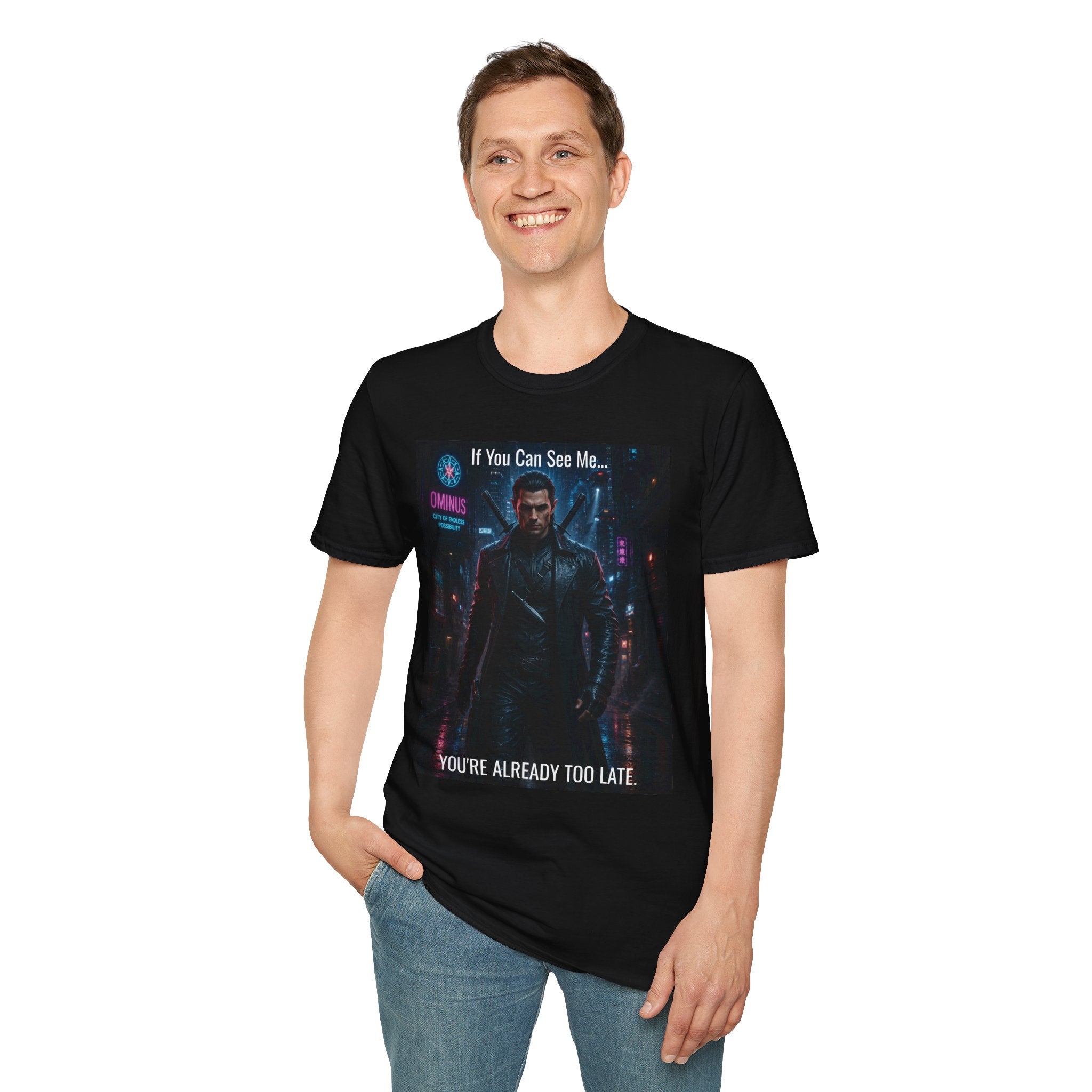Whisper Character T-Shirt — "If You Can See Me... You're Already Too Late"