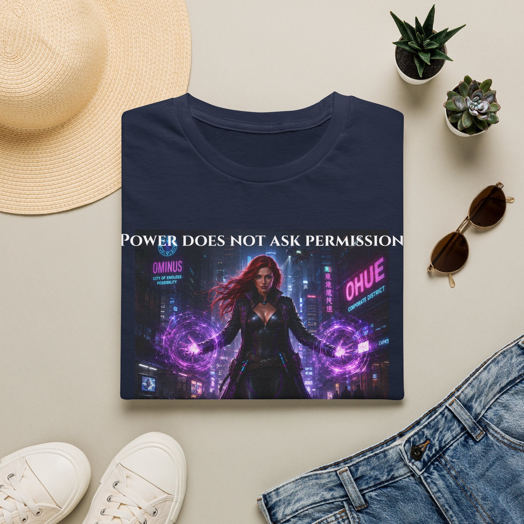 Athena Character T‑Shirt — "Power Does Not Ask Permission, It Answers"