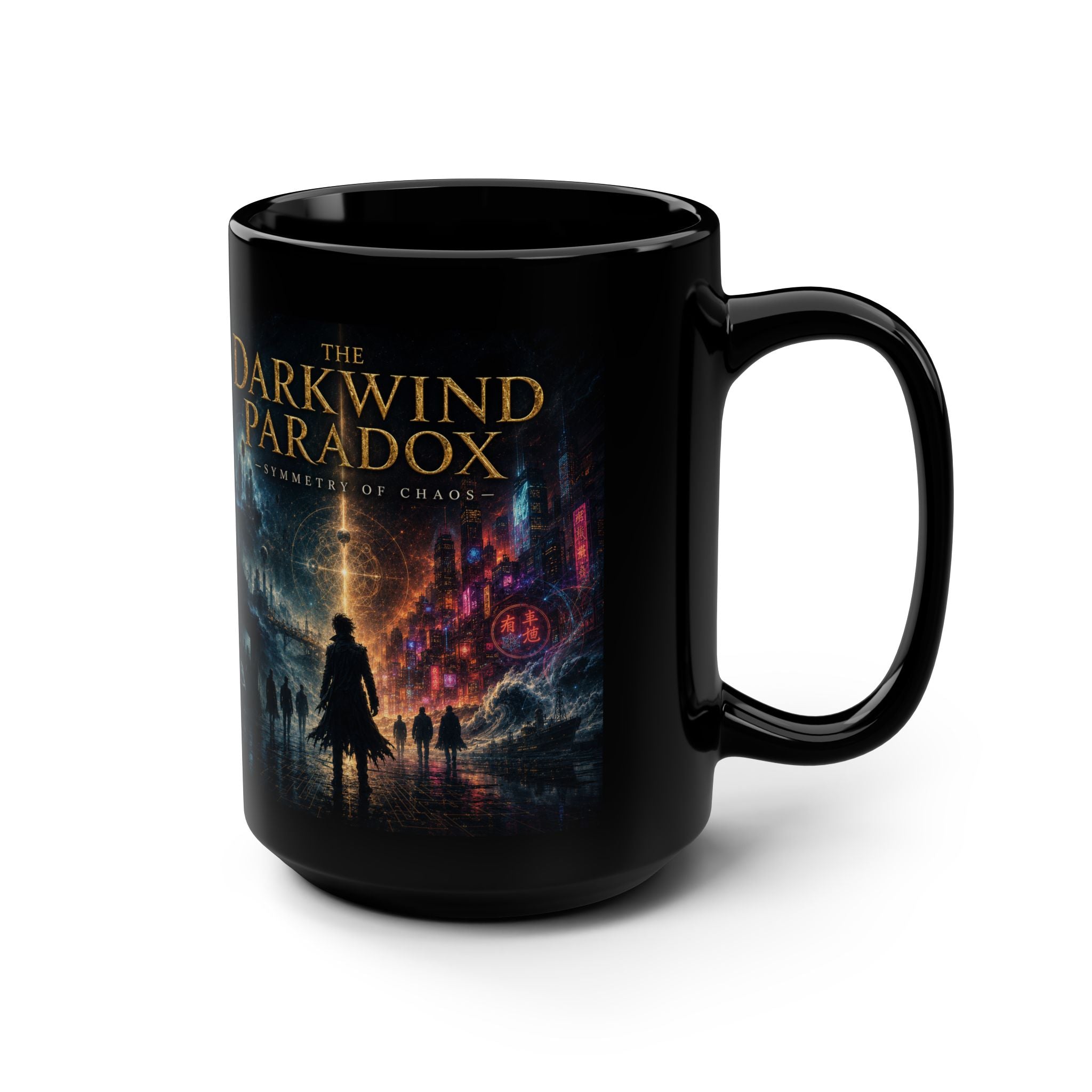 The Darkwind Paradox Mug | Fantasy Book Cover Black 15oz