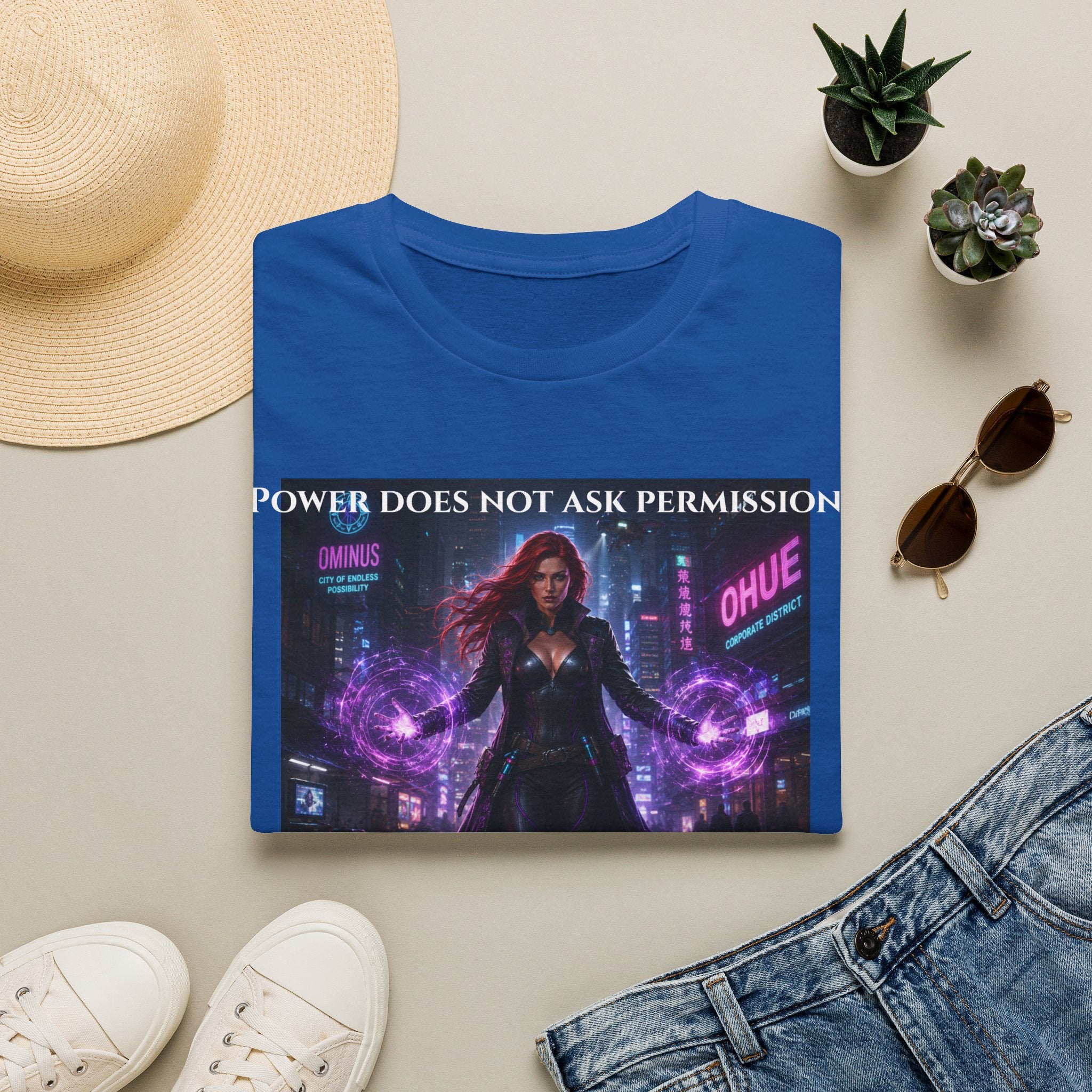 Athena Character T‑Shirt — "Power Does Not Ask Permission, It Answers"