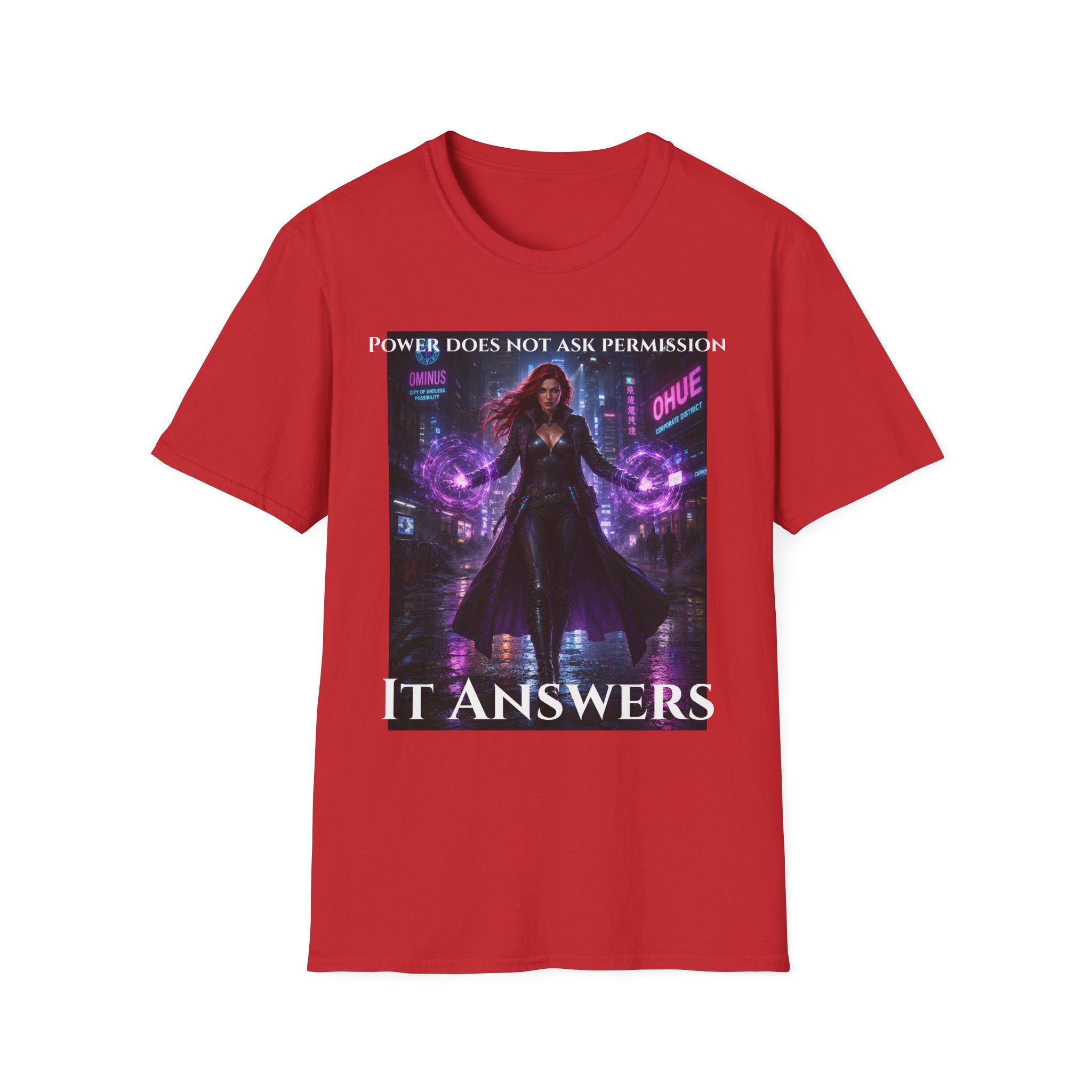 Athena Character T‑Shirt — "Power Does Not Ask Permission, It Answers"