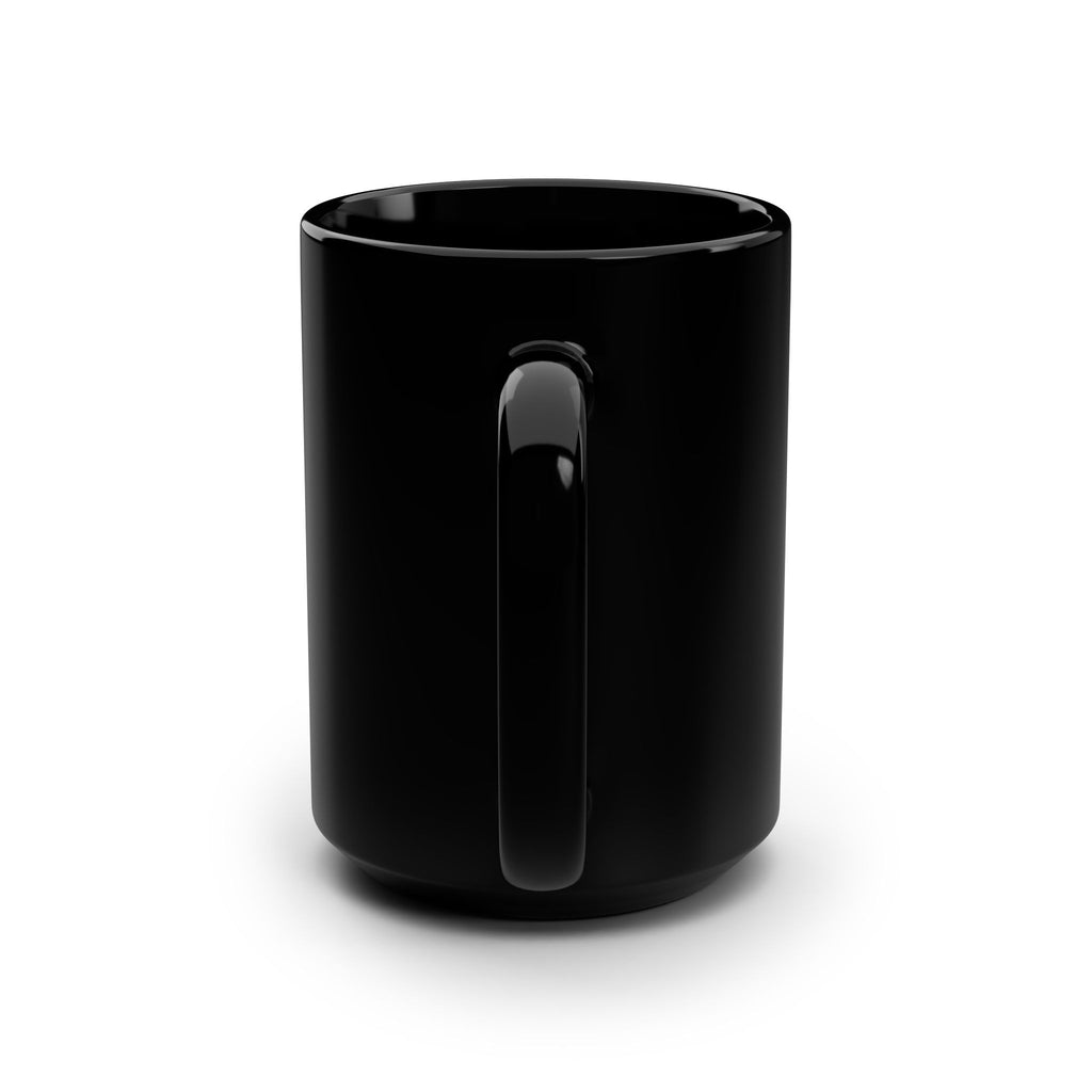 Titan Technologies 15oz Black Coffee Mug — Sci‑Fi Logo Gamer/Cyberpunk Drinkware