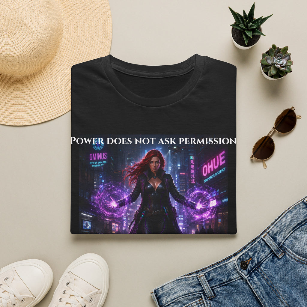 Athena Character T‑Shirt — "Power Does Not Ask Permission, It Answers"