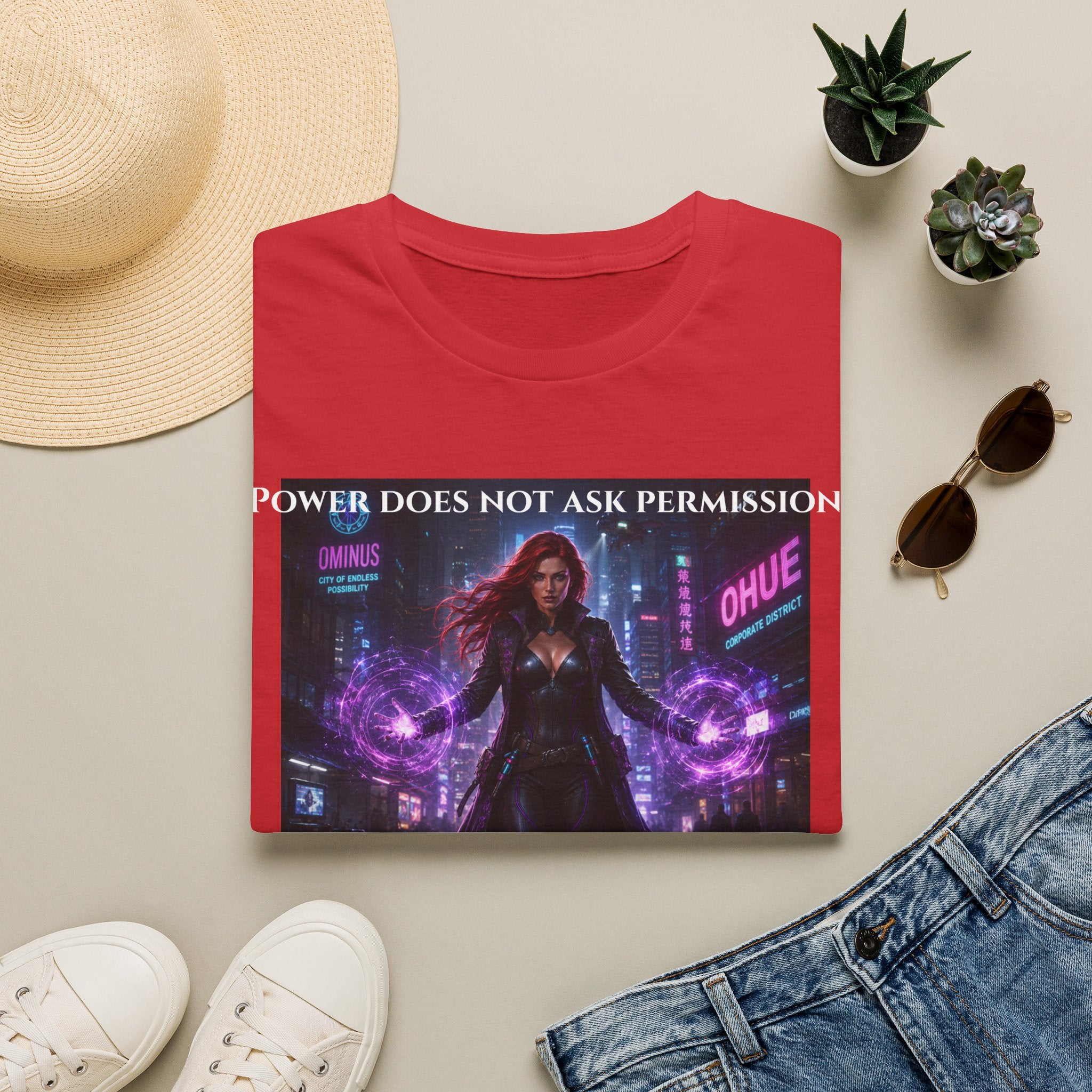 Athena Character T‑Shirt — "Power Does Not Ask Permission, It Answers"