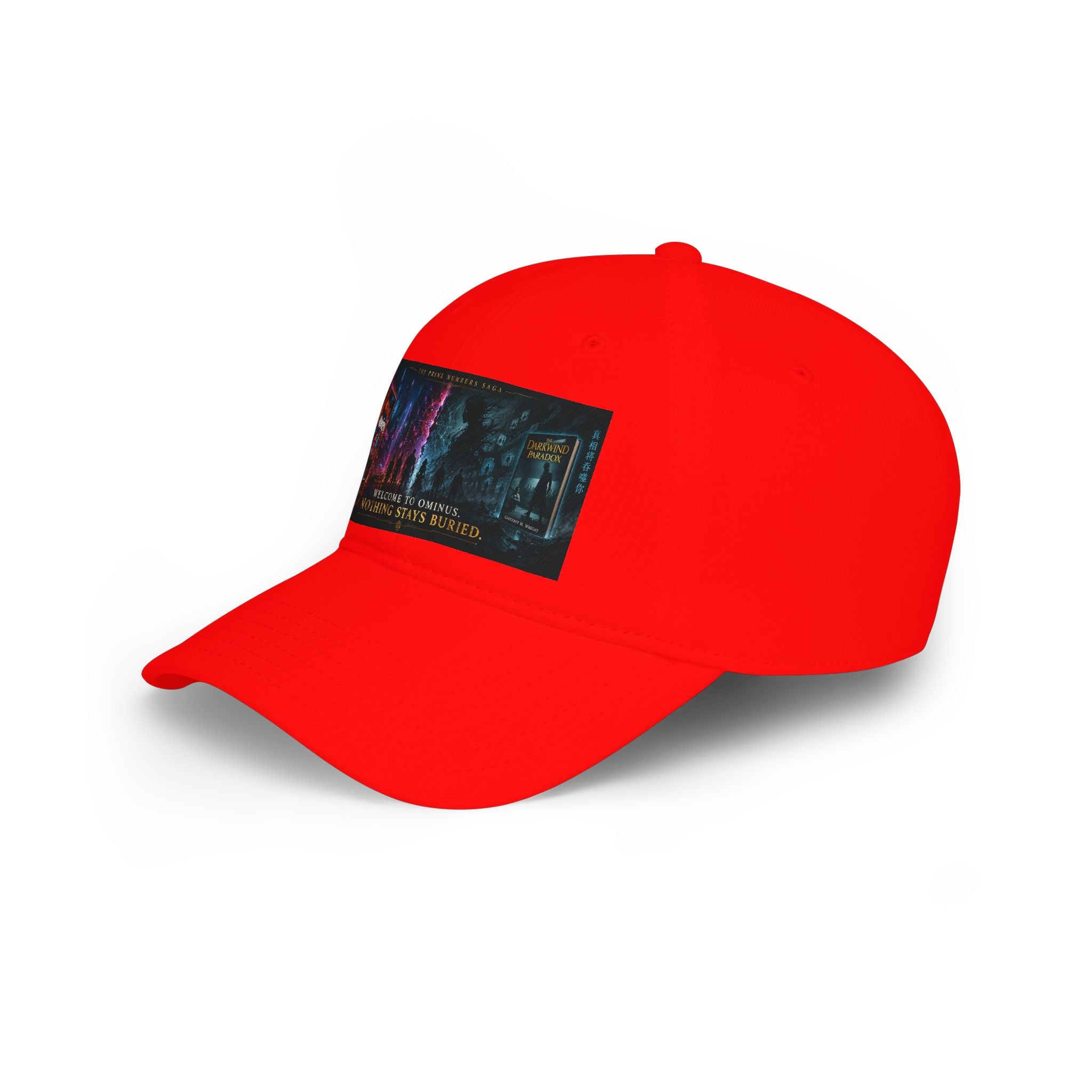 Prime Numbers Saga Baseball Cap — “Nothing Stays Buried” Neon Cyberpunk City Hat