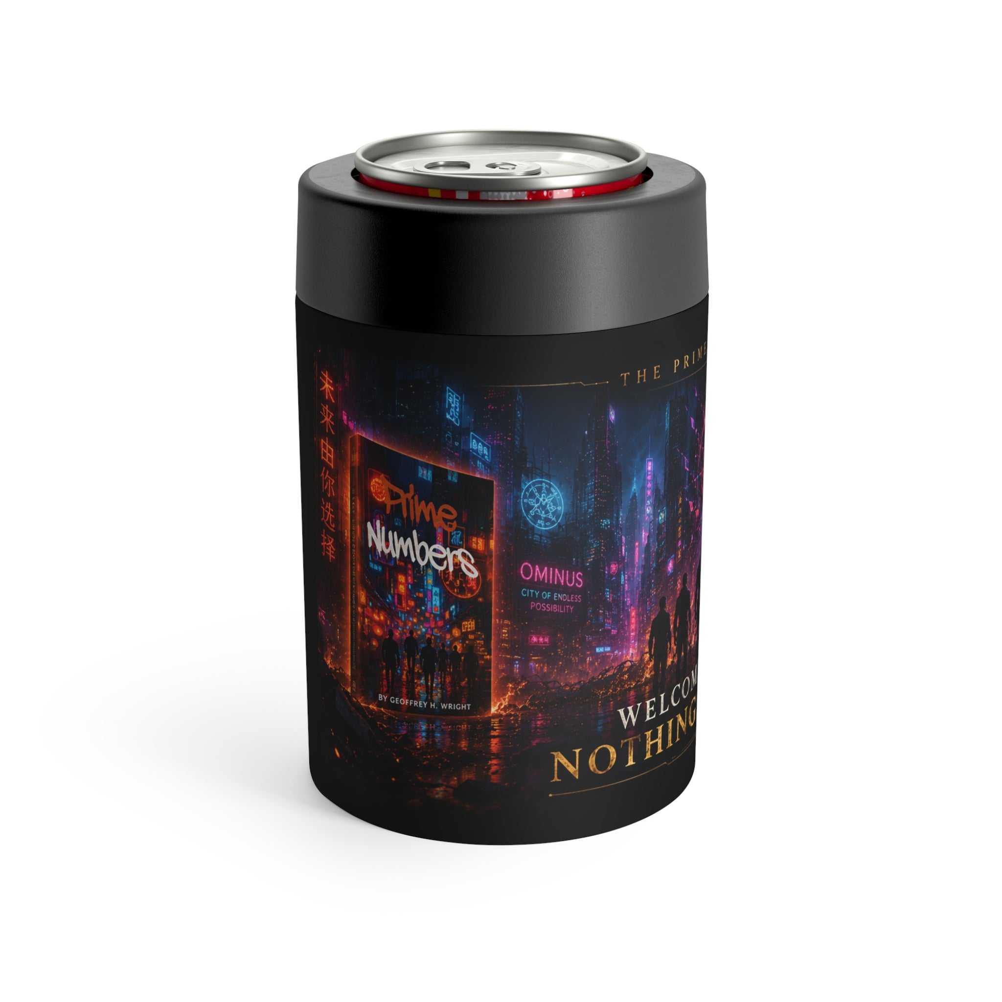 Prime Numbers Saga Can Holder — "Nothing Stays Buried" Insulated Drink Cooler