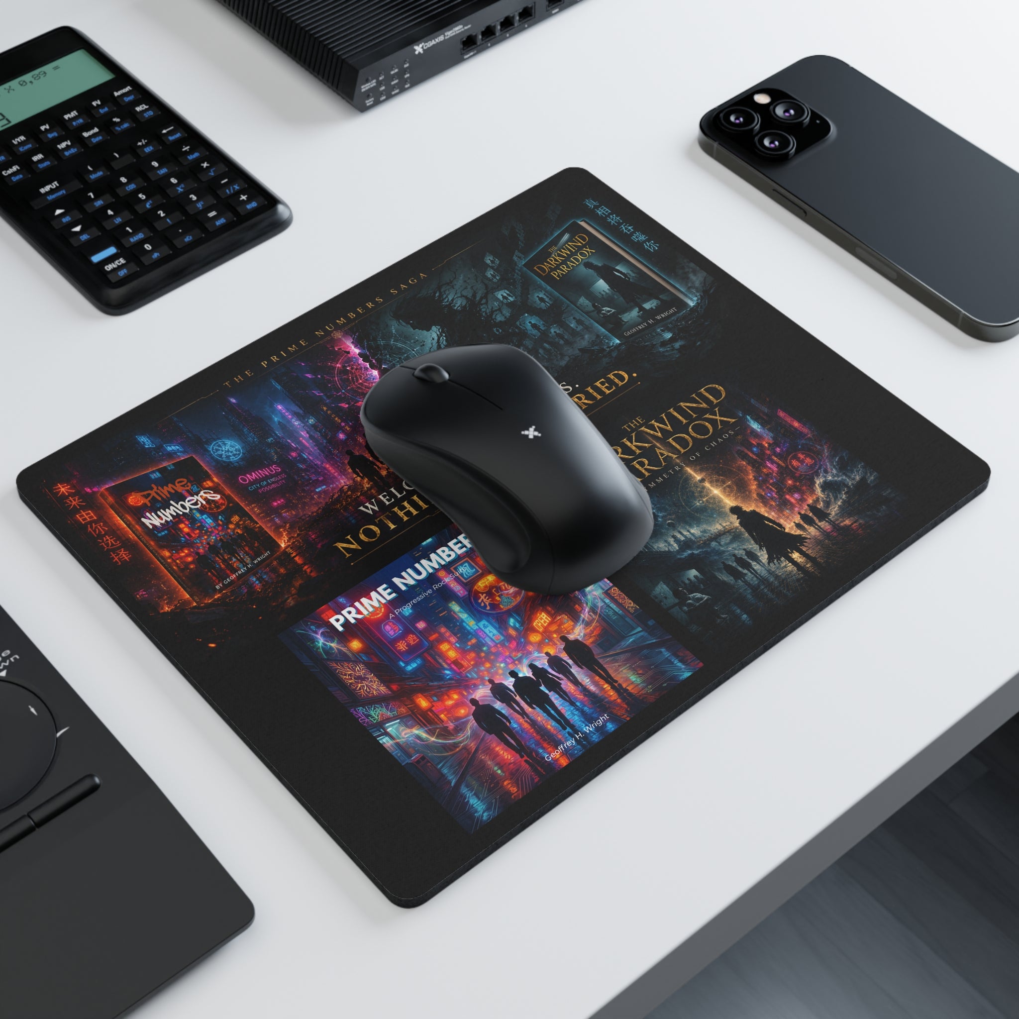 Prime Numbers Saga Mouse Pad — "Welcome to Ominus, Nothing Stays Buried"